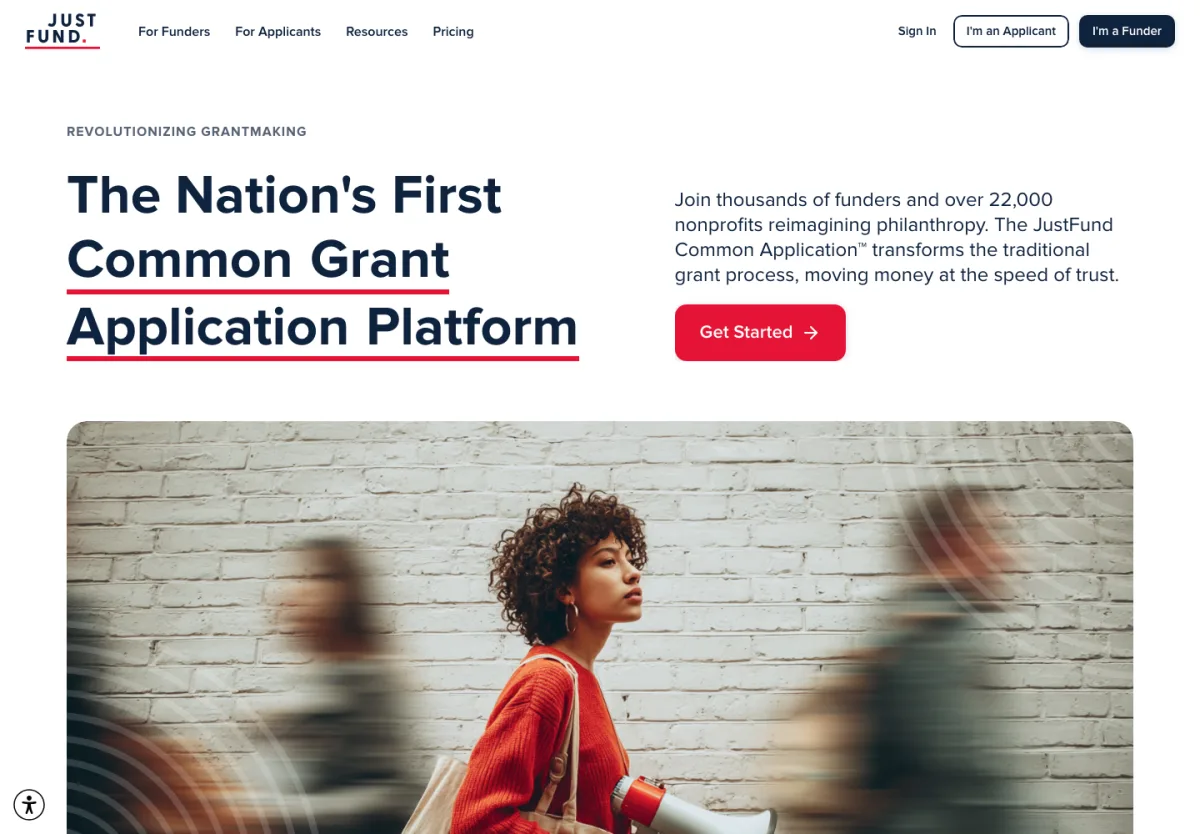 JustFund website